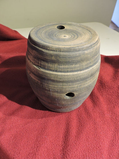 VINTAGE  7"  CERAMIC Maple Syrup Barrel - Stamped USA On Bottom
