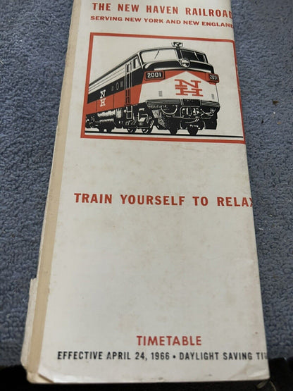 RAILROAD TIMETABLE: NEW HAVEN LINE  APRIL 24, 1966