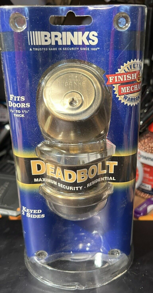 Brinks Deadbolt (Residential) Fits doors 1 3/8" - 1 3/4" Thick Doors