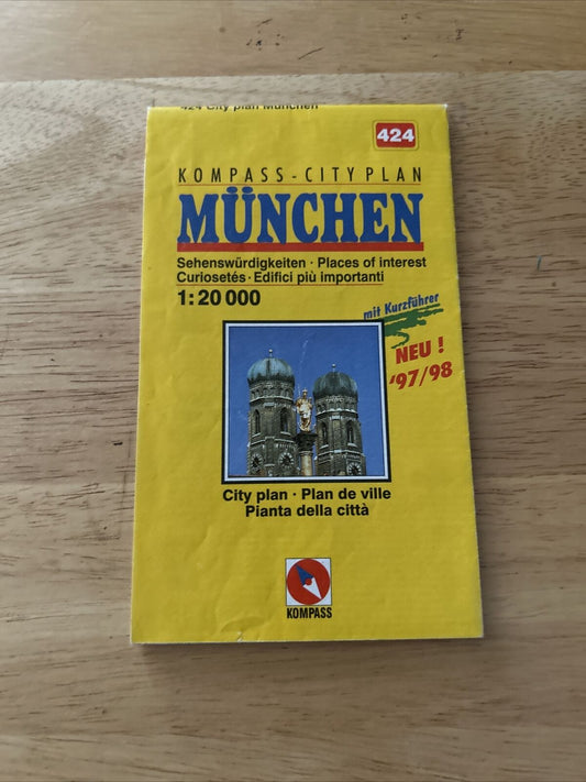 Kompass-Cityplan Munchen Map  1997-1998