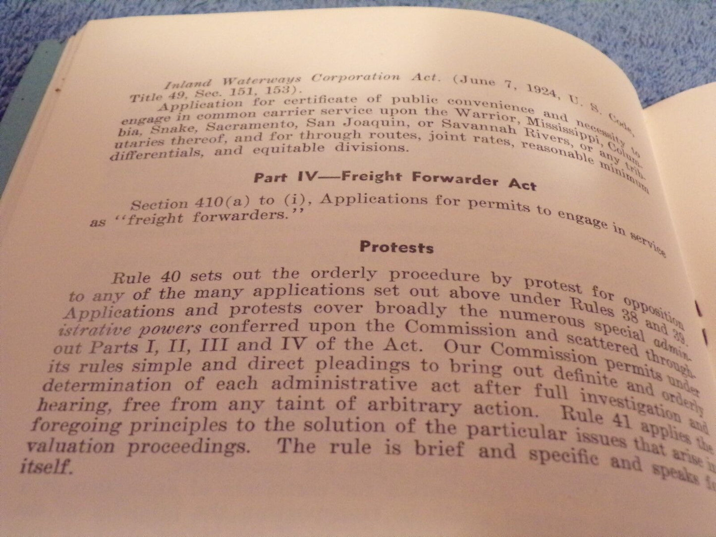 1945 Manual of Practice and Procedure Before the Interstate Commerce Commission