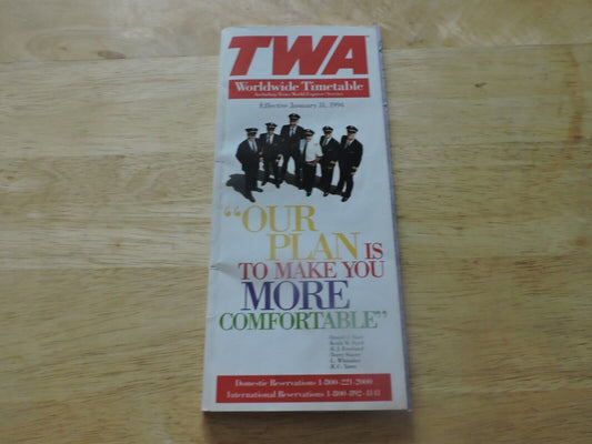 TWA Worldwide Timetable Effective January 31, 1994