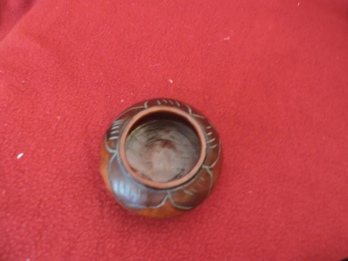 Vintage Small Hand Carved Raised Wooden Bowl From Aruba