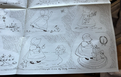 SHEET OF DRAWINGS BY SANDY WILLIAMS 1974
