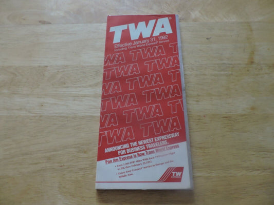 TWA Timeline Effective January 31 1992