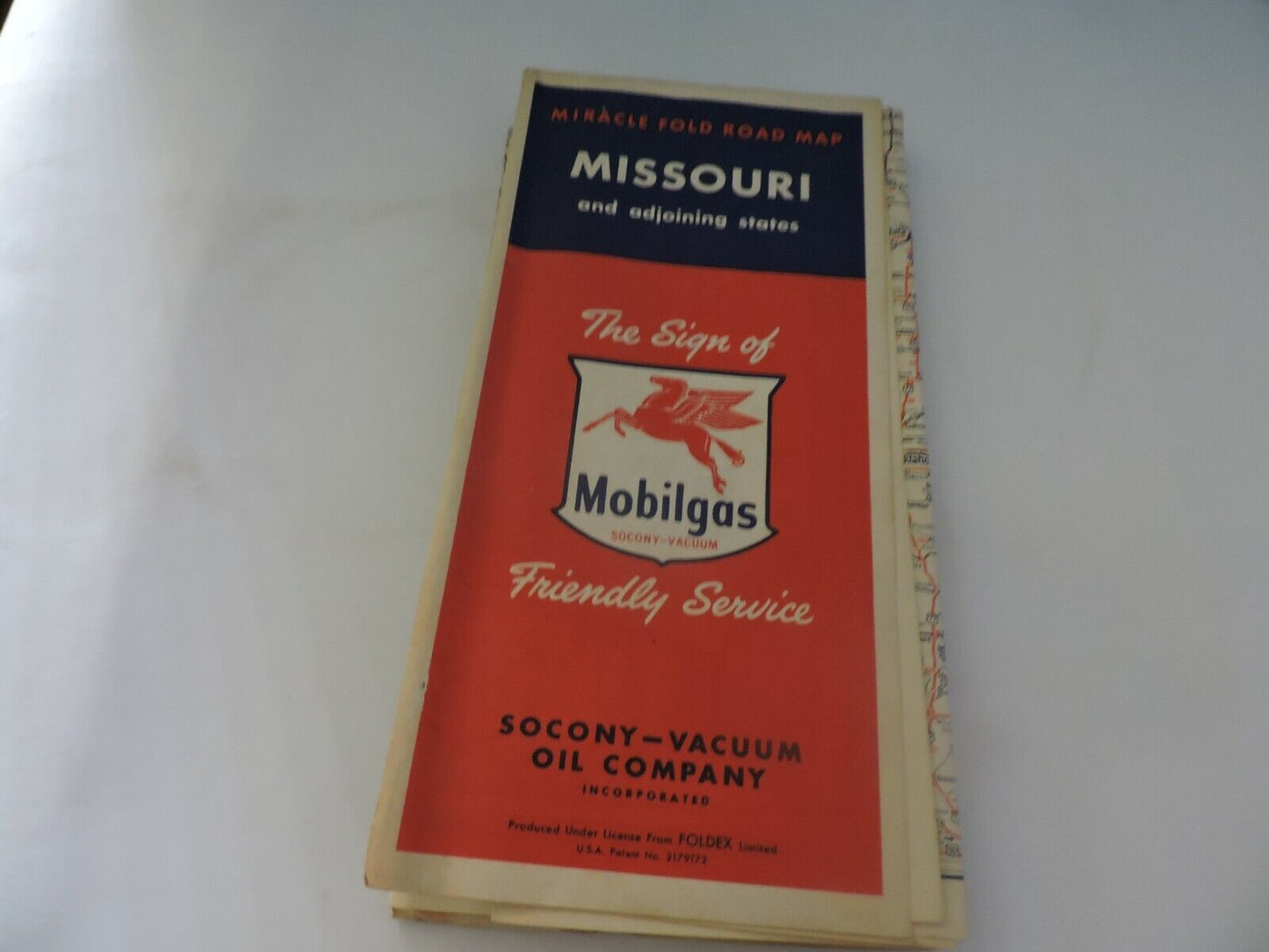 MIRACLE FOLD ROAD MAP OF  MISSOURI  (MOBIL)