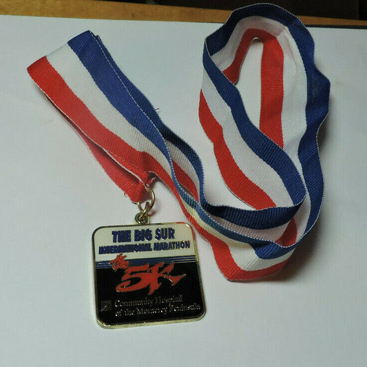 The Big SUR International Marathon Medal with Red/White & Blue Ribbon