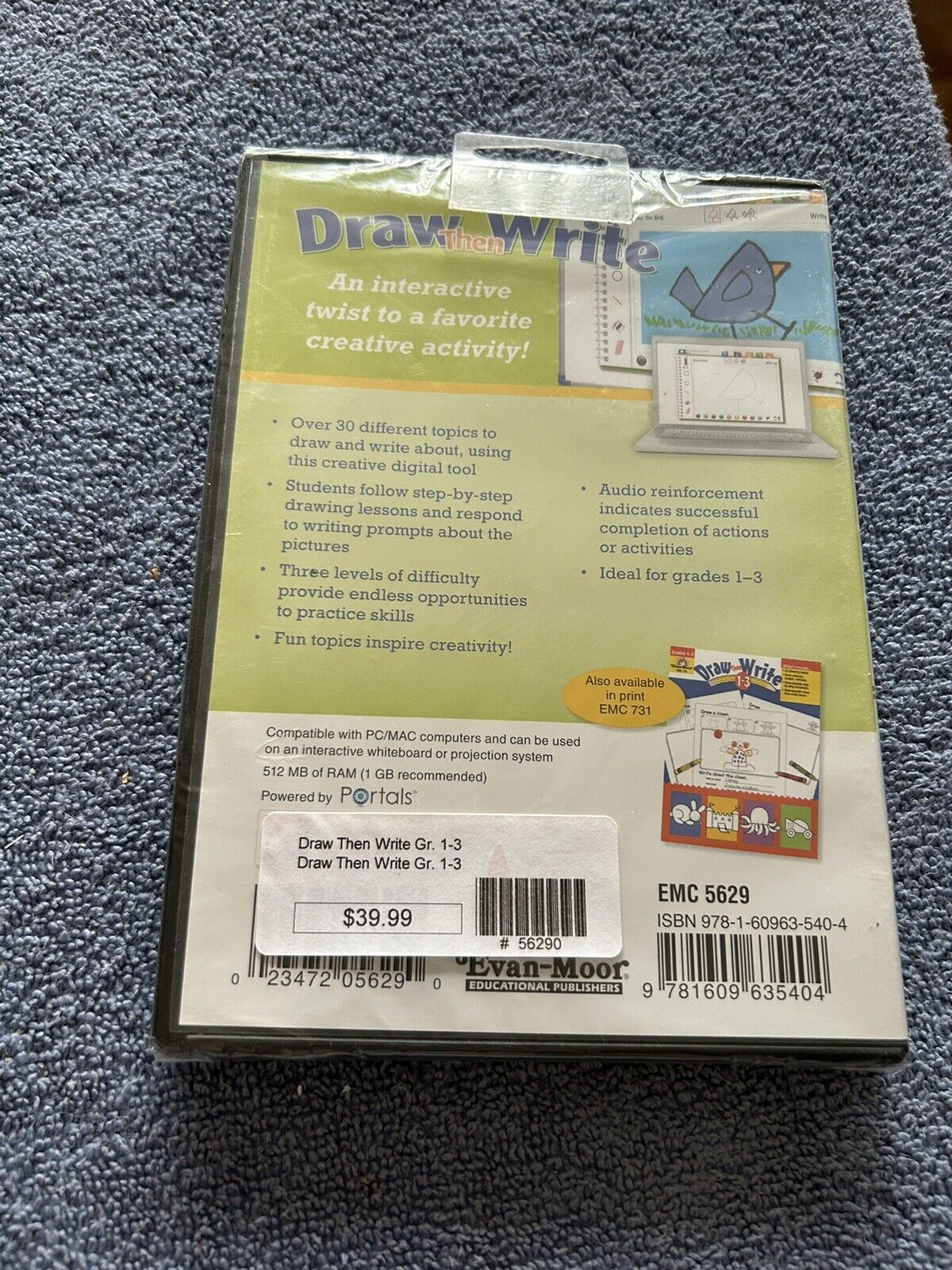 EVAN-MOOR DRAW THEN WRITE INTERACTIVE APP  GRADES 1-3