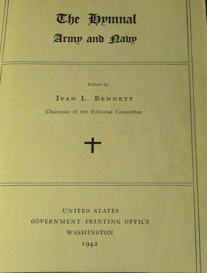 WWII Era 1942 Printing: Army and Navy Hymnal