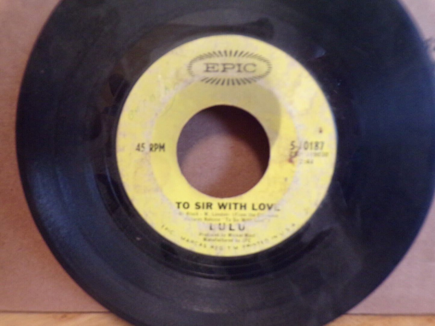 Presented by Lulu TheBoat that I Row/ To Sir With Love Vinyl Record