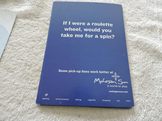 MOHEGAN SUN CASINO POSTCARD:  IF I WERE A ROULETTE WHEEL....