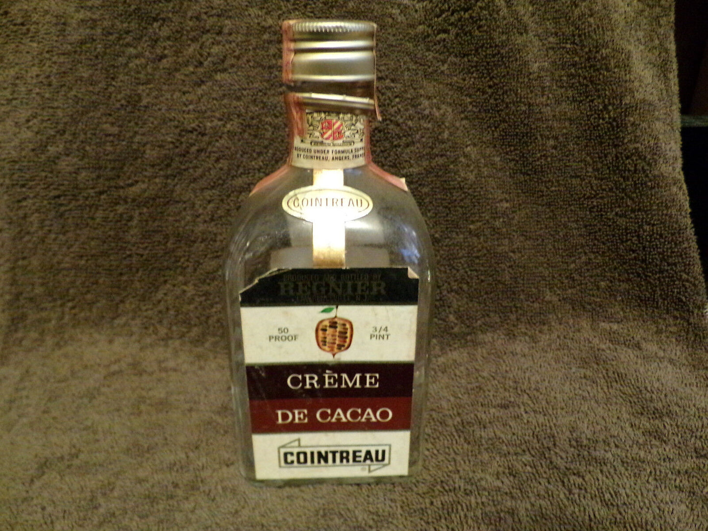 Vintage Cointreau Amber Liqueur Bottle 3/4 Pint Size (Empty) - Gorgeous!!