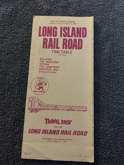 LONG ISLAND RAIL ROAD TIME TABLES  SEPTEMBER 12, 1966