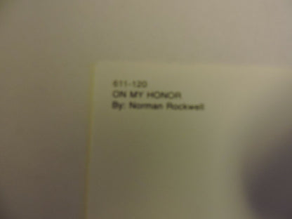 NORMAN ROCKWELL " ON MY HONOR" 6X4 POST CARD MATTED