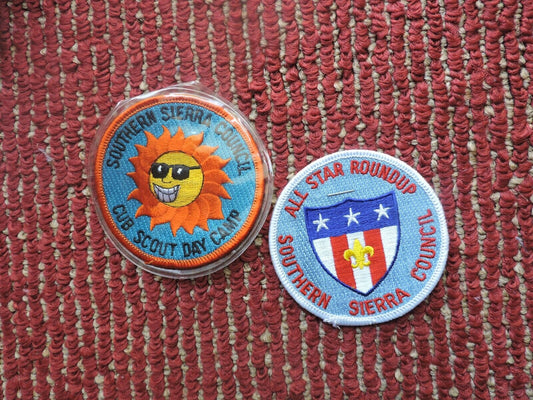 BSA Southern Sierra Council Cub Scout Day Camp Patch Set-Boy Scouts of America