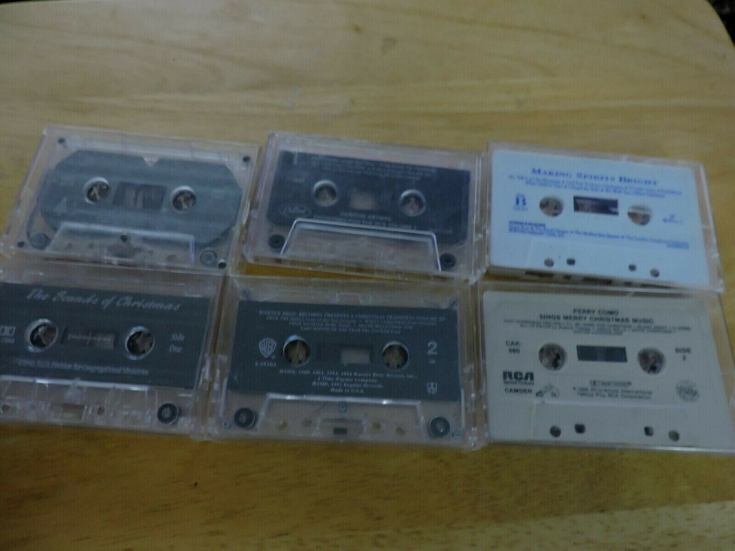 SET OF 6 CHRISTMAS CASSETTE TAPES --VARIOUS ARTISTS
