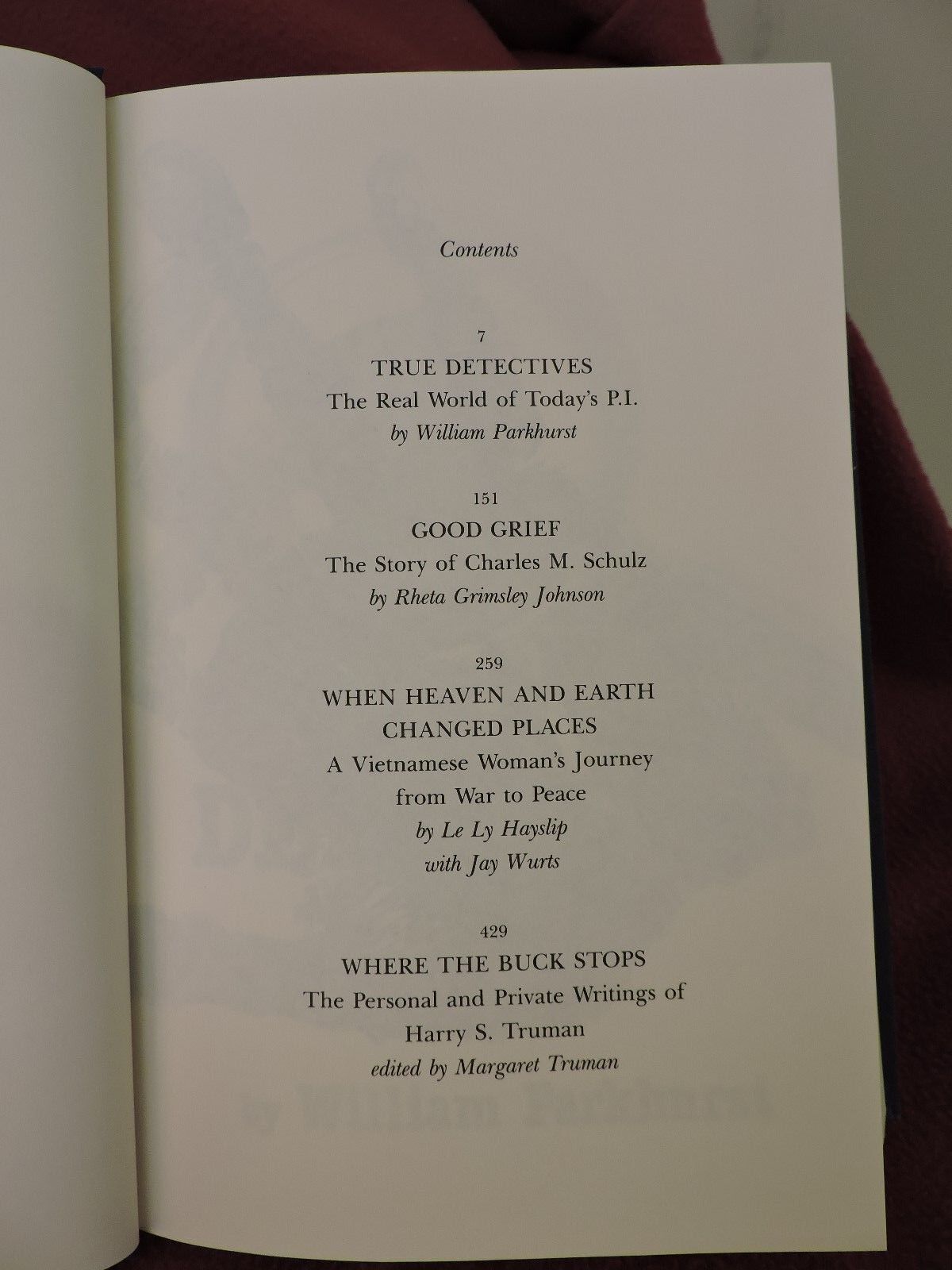 TODAY'S BEST NONFICTION by Reader's Digest 1989 Hardcover