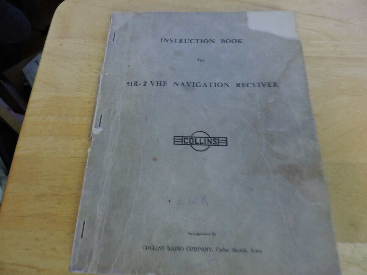 INSTRUCTION BOOK FOR  51R-2 VHF NAVIGATION RECEIVER--COLLINS 1950