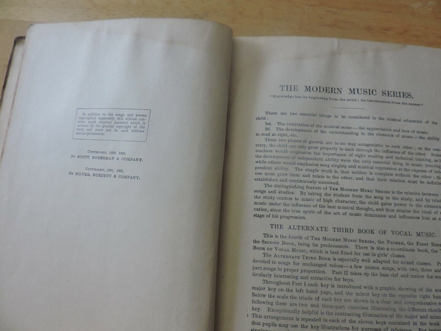 THE MODERN MUSIC SERIES:  ALTERNATE THIRD BOOK BY: ELEANOR SMITH 1903