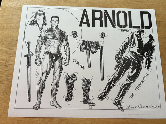 ARNOLD; CONAN, TERMINATOR, BY BARB RAUSCH 1987--RARE FIND