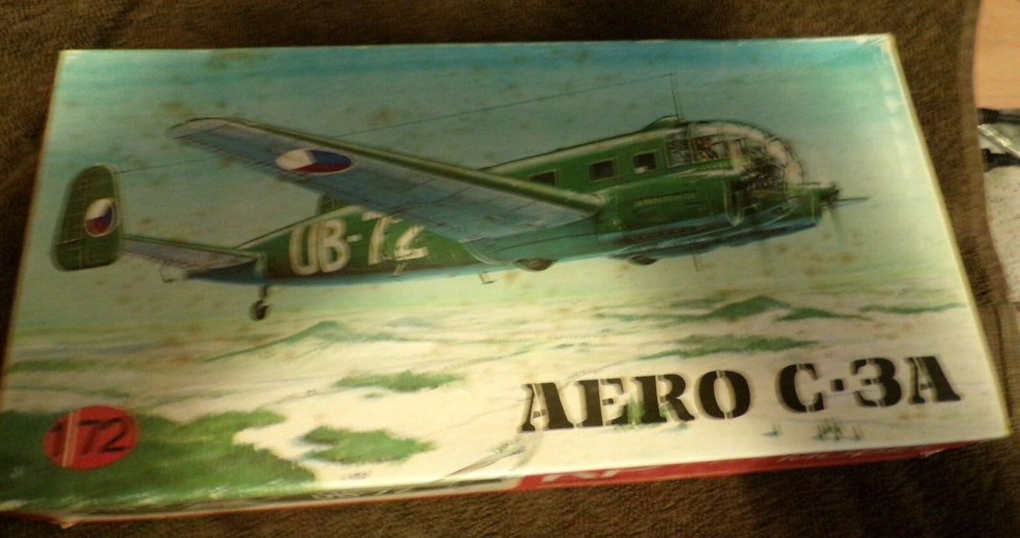 Vintage 1970 KP Model WWII AERO C-3A Bomber Plane Kit made in Czechosiovakia+