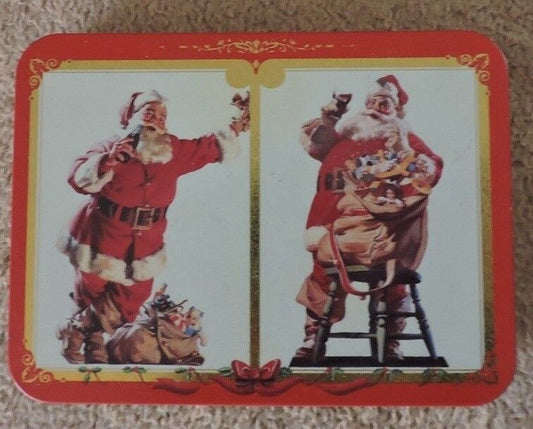 Coca-Cola Nostalgia Playing Cards in Colorful/Collectable Tin- Christmas Themed