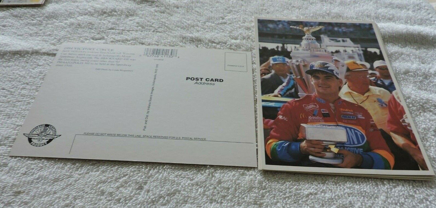 1994 VICTORY CIRCLE JEFF GORDON WINNER 1ST NASCAR WINSTON CUP UNPOSTED POST CARD