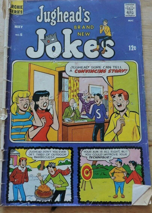 Jugheads Brand New Jokes Comic Book, Issue No.5, Published 1968