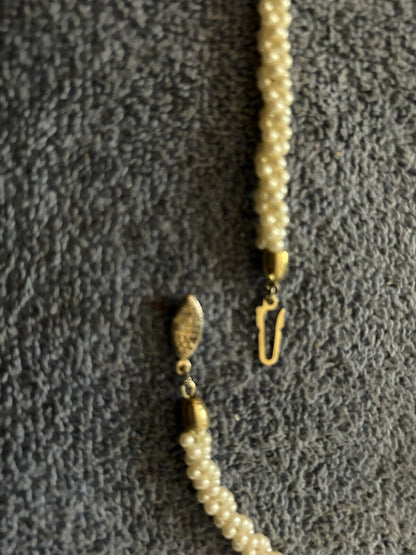 18 INCH (end to end) SMALL WHITE BEADS NECKLACE