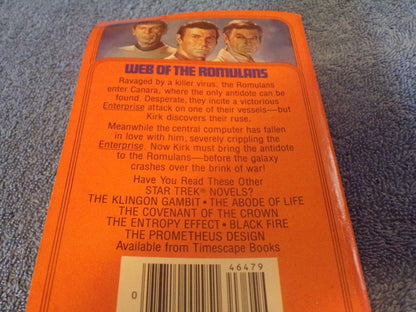 Star Trek: Web of the Romulans by M.S.Murdock (1983 Print)