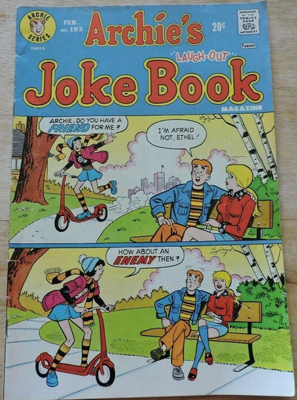 Archie Series: Archie's Joke Book, Issue No.193, Published 1974
