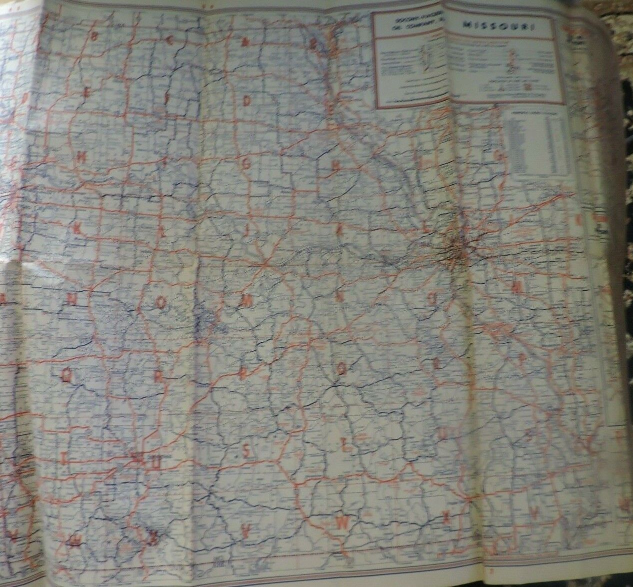 MIRACLE FOLD ROAD MAP OF  MISSOURI  (MOBIL)
