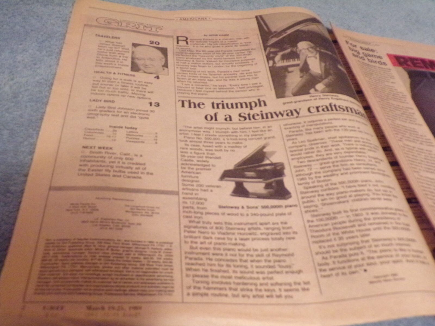 Grit: The Family Newspaper (March 19-25, 1989 Edition)
