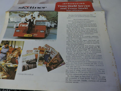TWA SKYLINE VOL 38 NO 5 MARCH 1975: INTRODUCING TRANS WORLD SERVICE AND TRANS WO