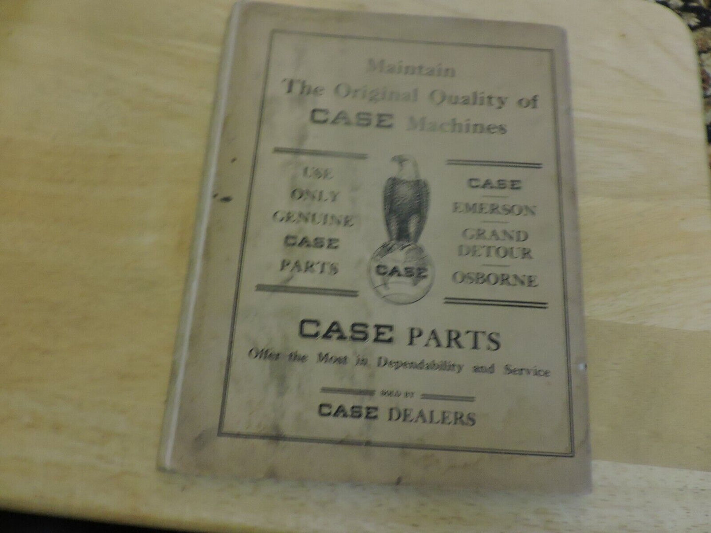 CASE REPAIR PARTS LIST NO. A155: 20 BAR STEEL THRESHER AND THRESHER ATTACHMENTS