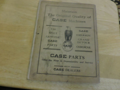 CASE REPAIR PARTS LIST NO. A155: 20 BAR STEEL THRESHER AND THRESHER ATTACHMENTS