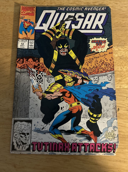 Quasar The Cosmic Avenger Arena of Death Marvel Comic, Issue 12
