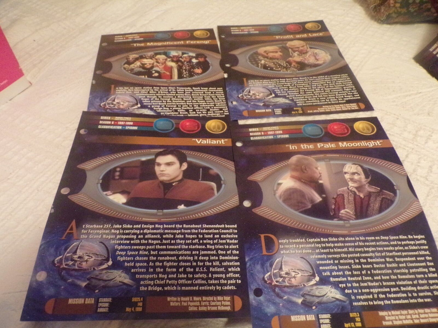 Star Trek: Deep Space Nine Movie Cards Size: 7 1/4" X 9 3/4"