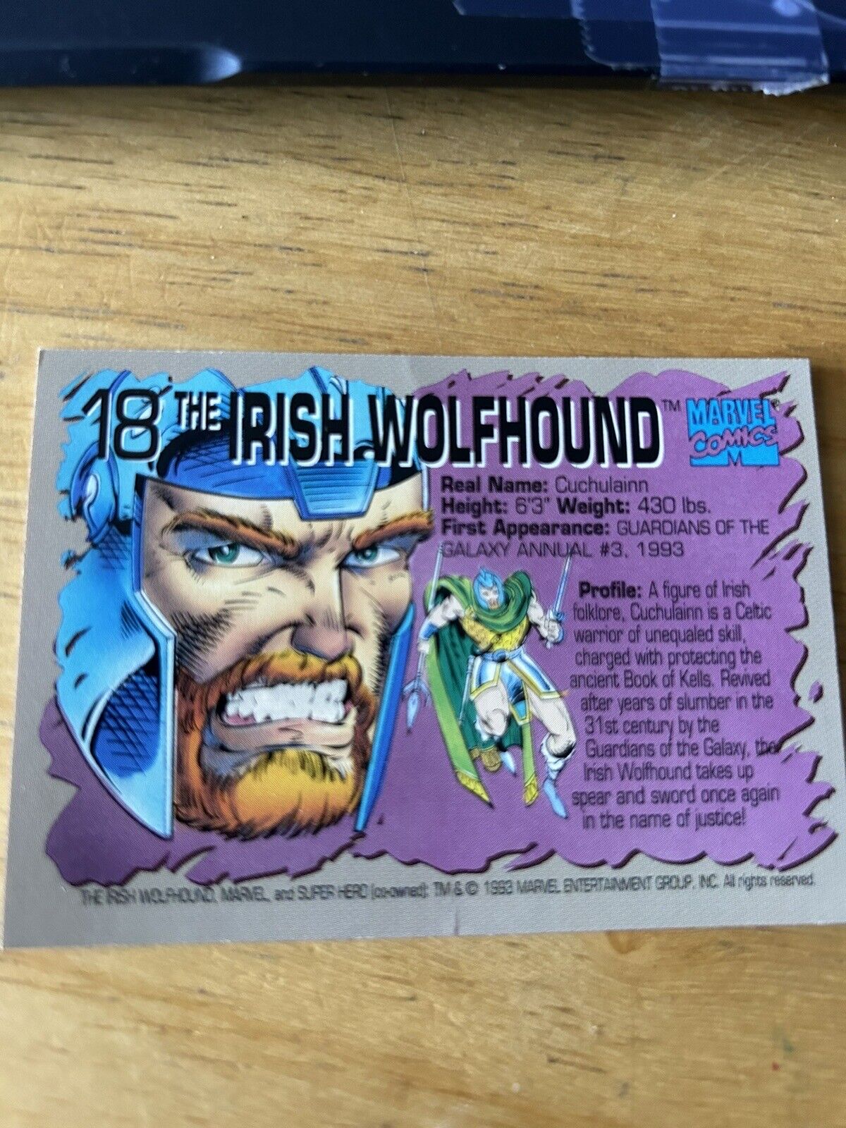 Marvel Comics:  Guardians of the Galaxy, The War of the Worlds Plus trading Card