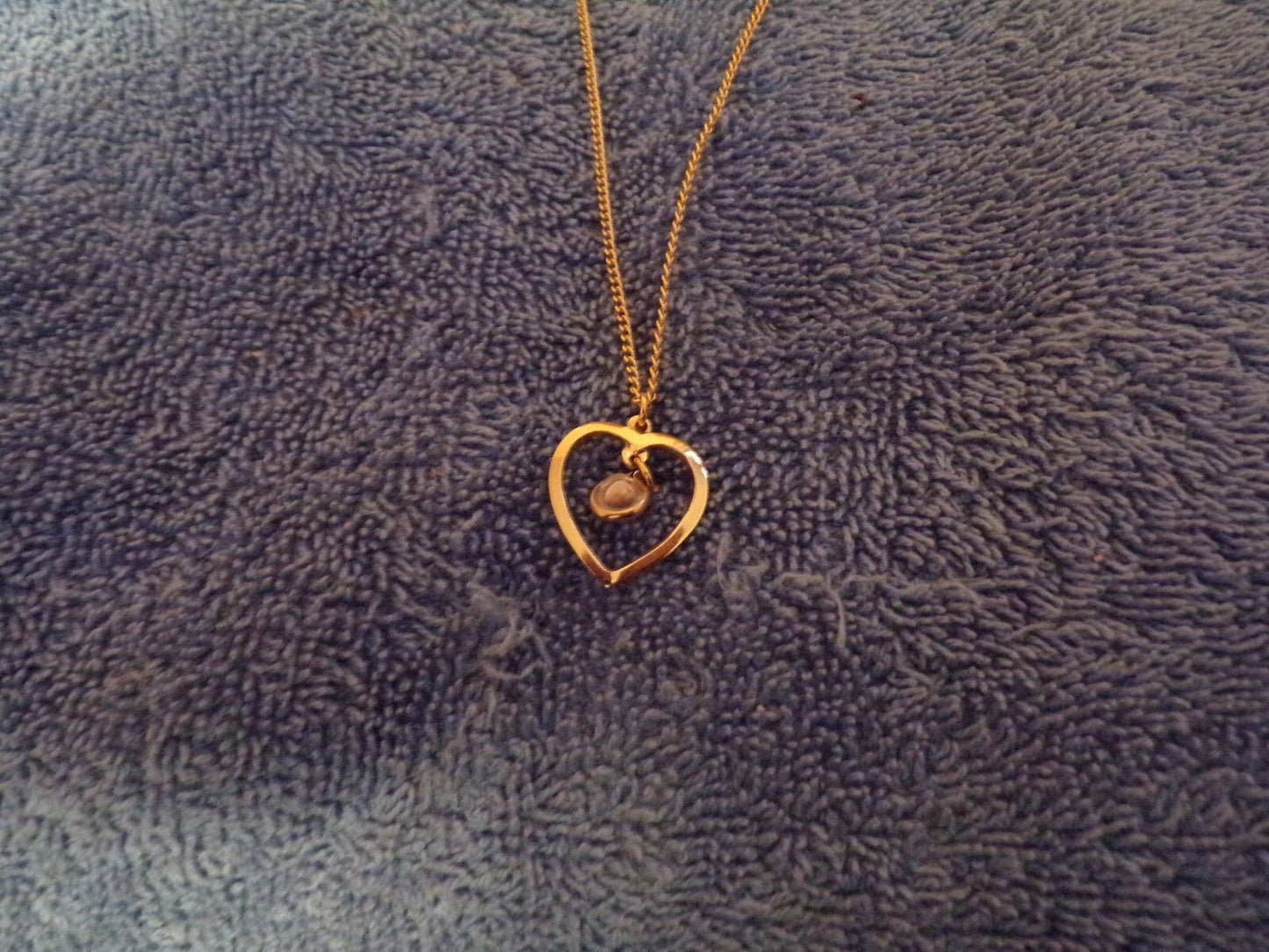9" Heart Shaped Gold Necklace