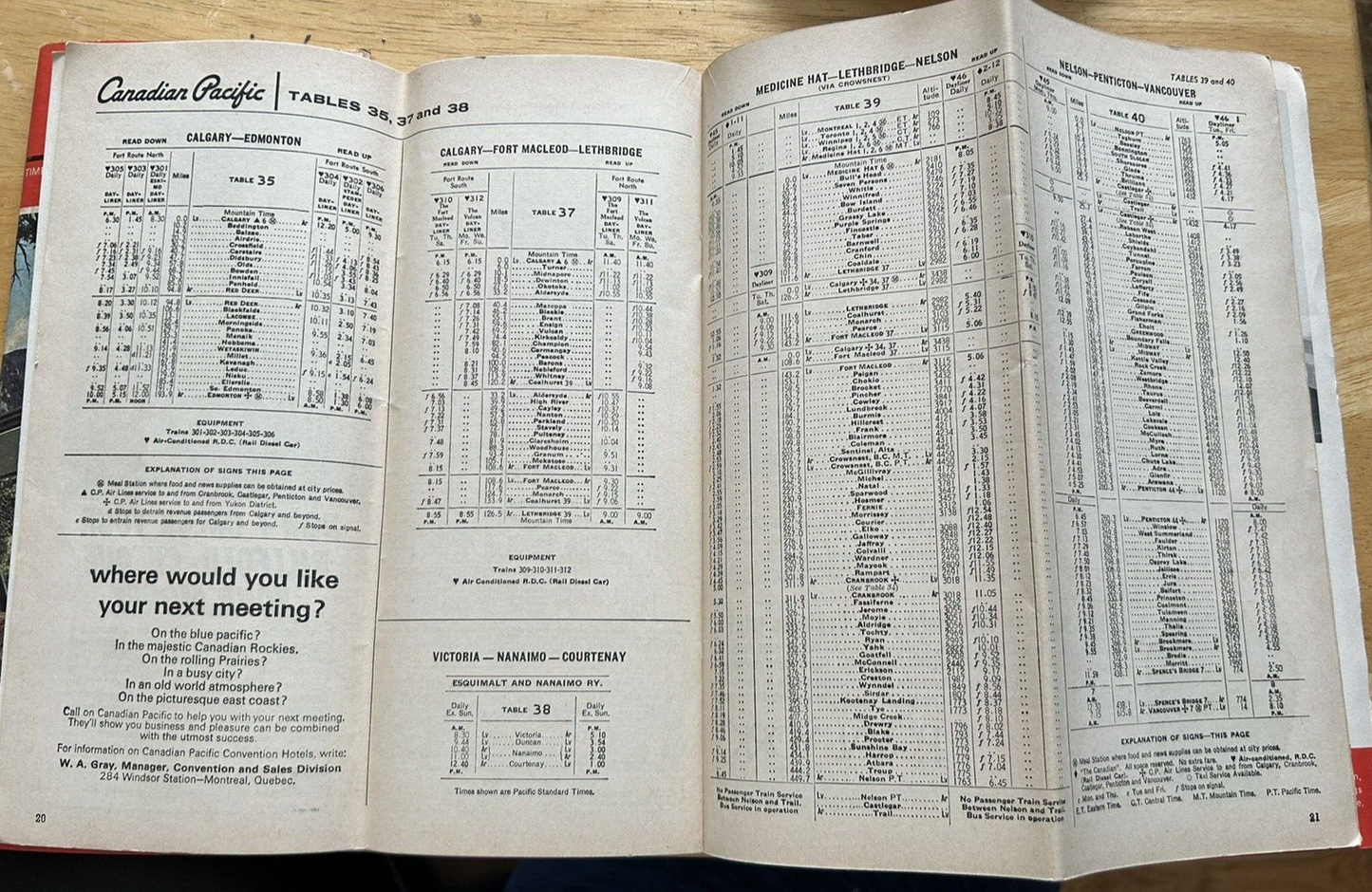 CANDIAN PACIFIC TIMETABLE OCTOBER 27, 1963-APRIL 25, 1964