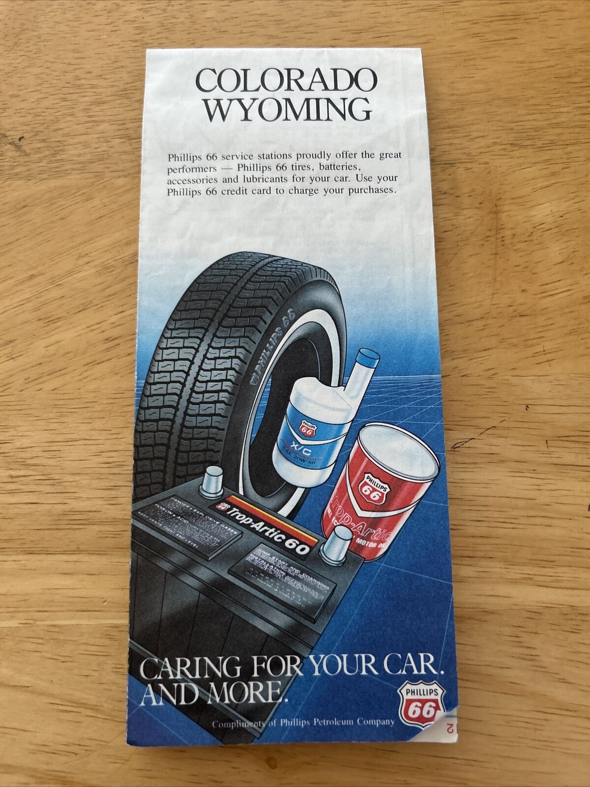 Colorado Wyoming Road Map Phillips 66