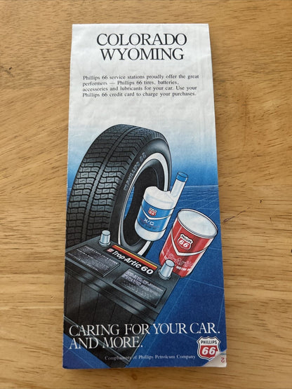 Colorado Wyoming Road Map Phillips 66
