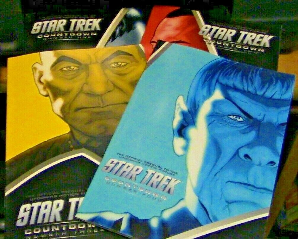 Star Trek (The Movie) Official Prequel Countdown Books Numbers 1, 2, 3 & 4