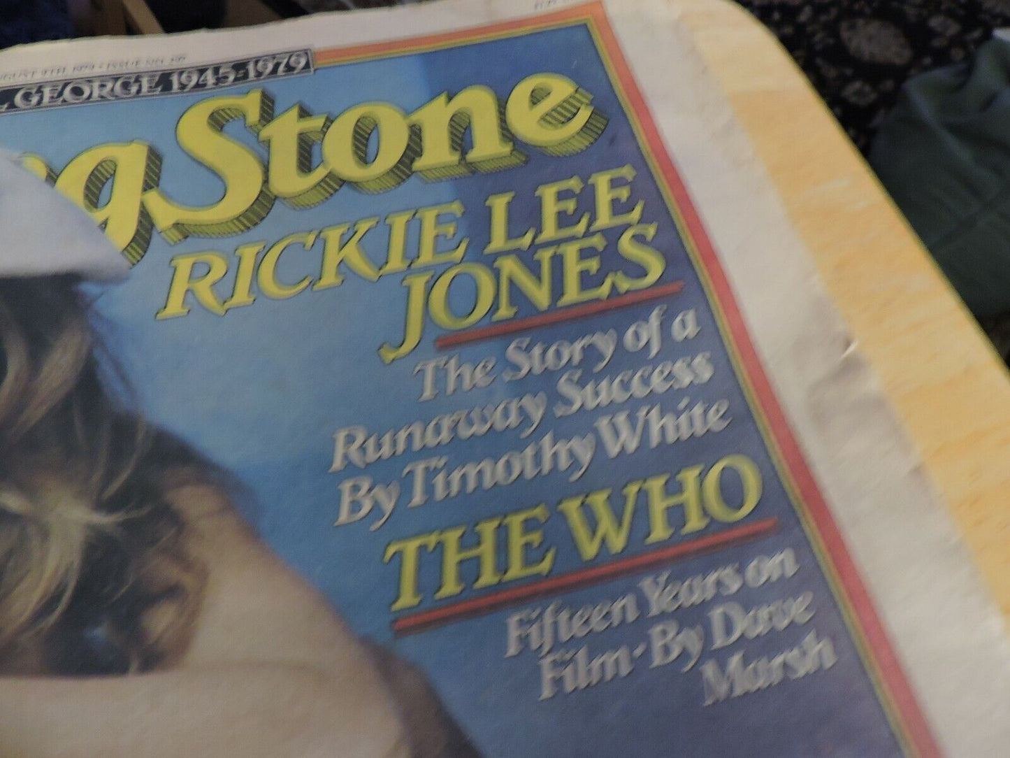 ROLLING STONE MAGAZINE:RICKIE LEE JONES: AUGUST 9TH, 1979, ISSUE NO 297