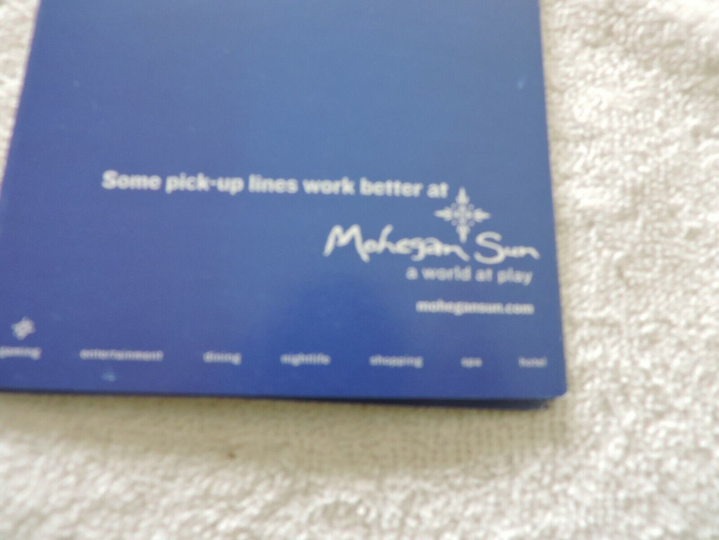 MOHEGAN SUN CASINO POSTCARD:  IF I WERE A ROULETTE WHEEL....