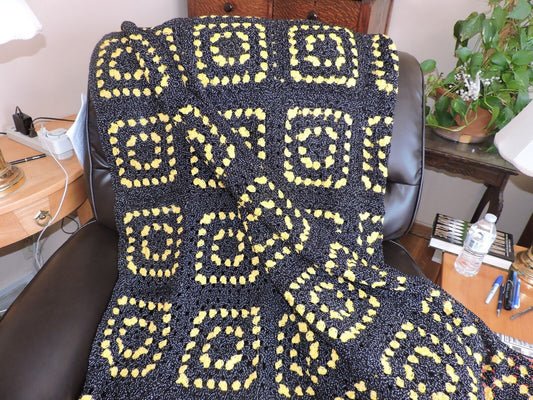 Hand Made Crocheted Coverlet â€œMade With loveâ€. NEW