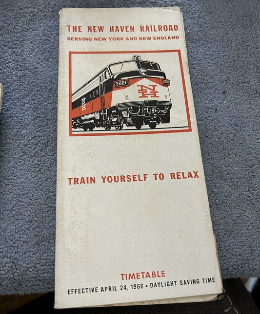 RAILROAD TIMETABLE: NEW HAVEN LINE  APRIL 24, 1966
