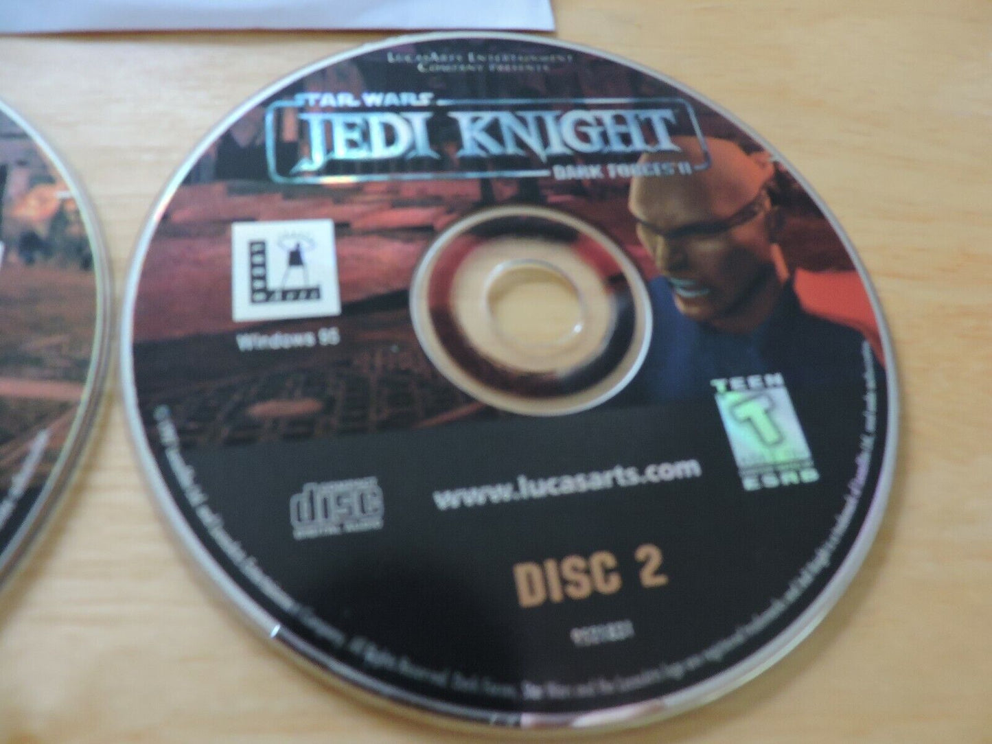 STAR WARS:  JEDI KNIGHT:  DARK FORCES II:  2 DISC SET  COMPUTER GAME RATED T