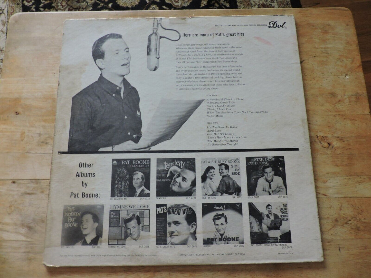 Pats Great Hits Volume 2 Vinyl Album (Pat Boone)